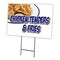 Signmission Chicken Tenders & Fries Yard & Stake outdoor plastic coroplast window, 1824 Chicken Tenders & Fries C-1824 Chicken Tenders & Fries - alternate 1